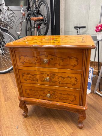 3段コンソール ナチュラル×ブラウン 246 象嵌