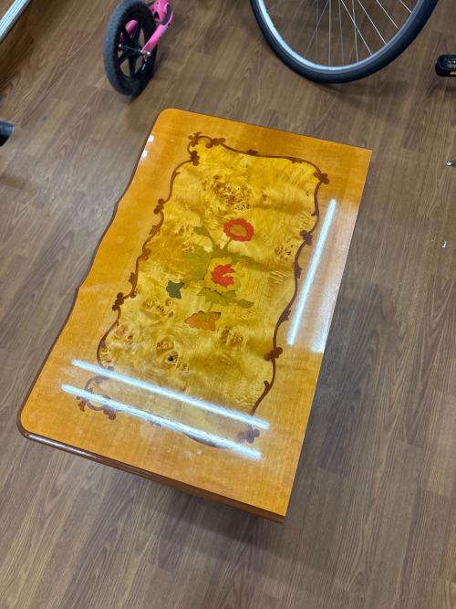 3段コンソール ナチュラル×ブラウン 246 象嵌