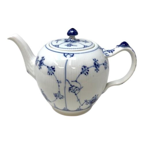 ROYAL COPENHAGEN (ロイヤル・コペンハーゲン) ティーポット 1985-91年製・1000ml・ヨゴレ有 ブルーフルーテッド・プレイン