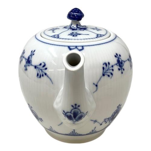 ROYAL COPENHAGEN (ロイヤル・コペンハーゲン) ティーポット 1985-91年製・1000ml・ヨゴレ有 ブルーフルーテッド・プレイン