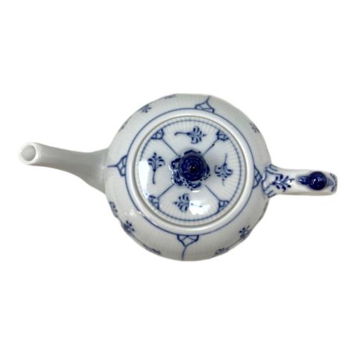 ROYAL COPENHAGEN (ロイヤル・コペンハーゲン) ティーポット 1985-91年製・1000ml・ヨゴレ有 ブルーフルーテッド・プレイン