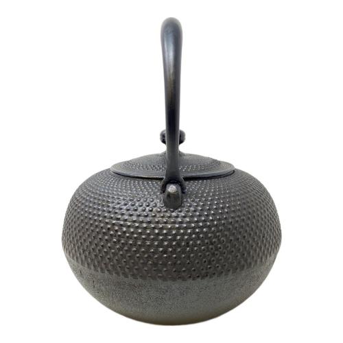南部鉄器 (ナンブテッキ) 鉄瓶 丸型アラレ