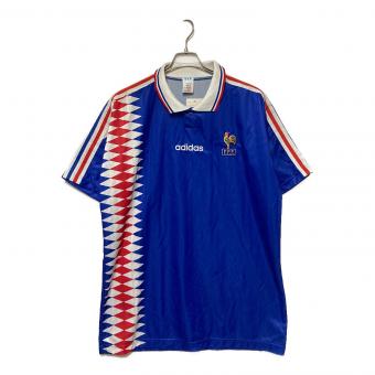 adidas (アディダス) ゲームシャツ メンズ SIZE L ブルー×レッド フランス代表94-96シーズン 国内代理店表記 有