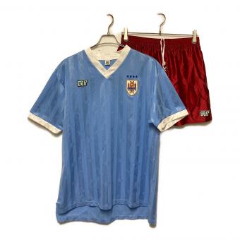 ennerre (エネーレ) 90sヴィンテージゲームシャツ メンズ SIZE Free スカイブルー×レッド セットアップ ウルグアイ代表 国内代理店表記 有