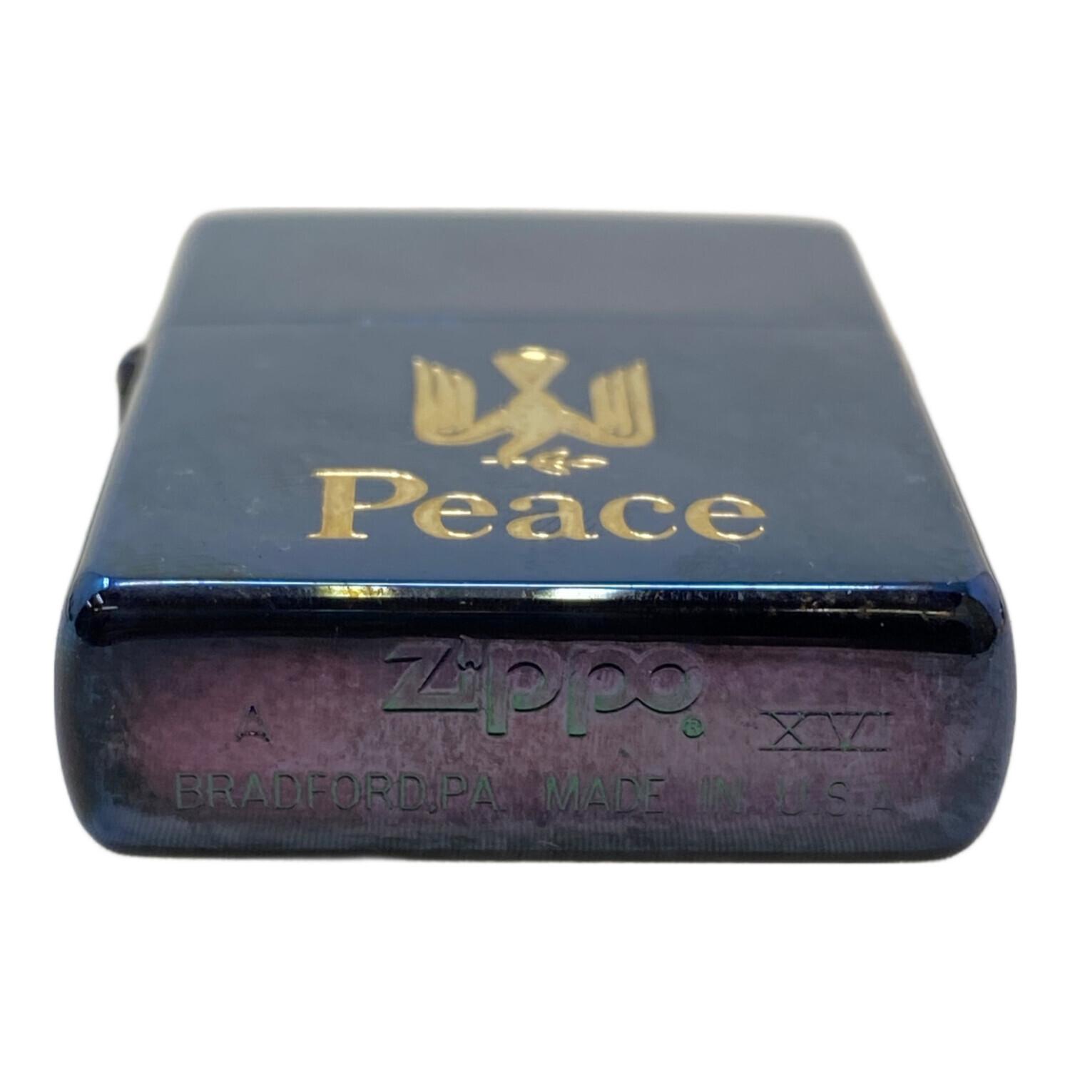 ZIPPO PEACE (ピース) ブルーチタン 2000年製｜トレファクONLINE