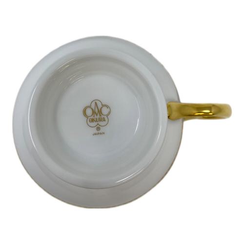 大倉陶園  カップ&ソーサー 瑠璃片葉金蝕