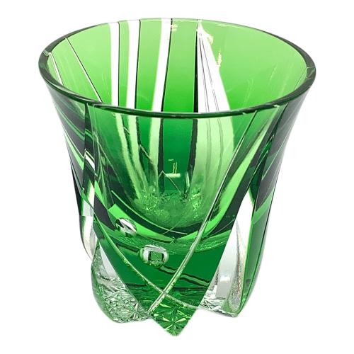 小川郁子 (オガワ イクコ) 被硝子切子 酒盃