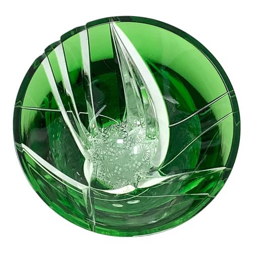 小川郁子 (オガワ イクコ) 被硝子切子 酒盃