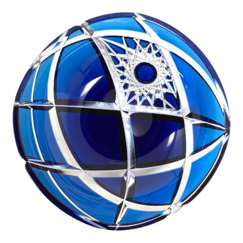 小川郁子 (オガワ イクコ) 被硝子切子 酒盃