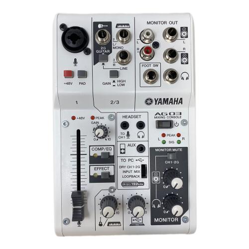 YAMAHA (ヤマハ) 3ch ライブストリーミングミキサー AG03