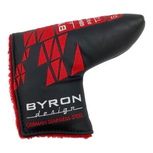 BYRON design ヘッドカバー パター用 ブラック×レッド