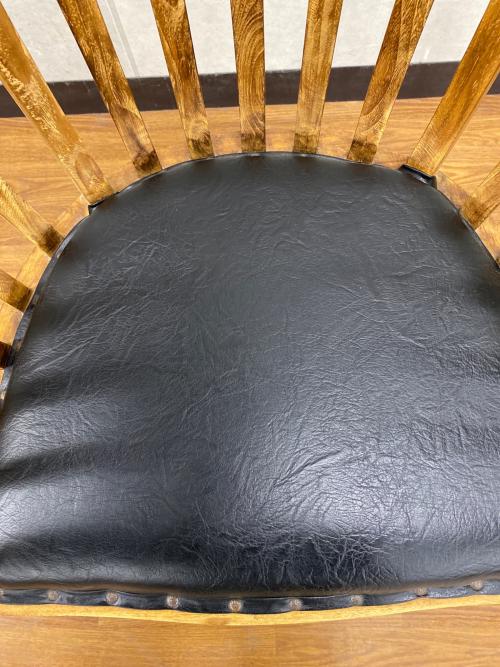 チェア 猫脚 ブラウン×ブラック（がたつき有）