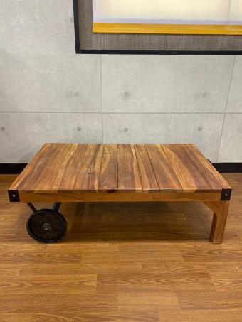 東谷　トロリーテーブル 車輪付 ブラウン