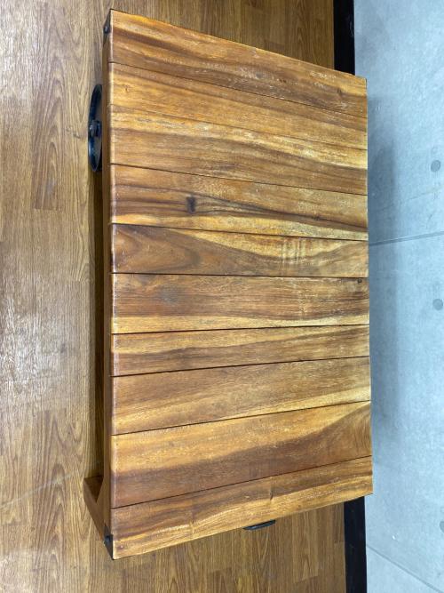 東谷　トロリーテーブル 車輪付 ブラウン