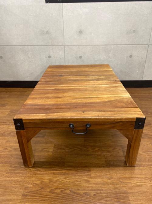 東谷　トロリーテーブル 車輪付 ブラウン