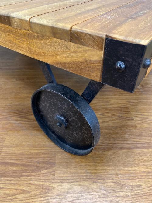 東谷　トロリーテーブル 車輪付 ブラウン