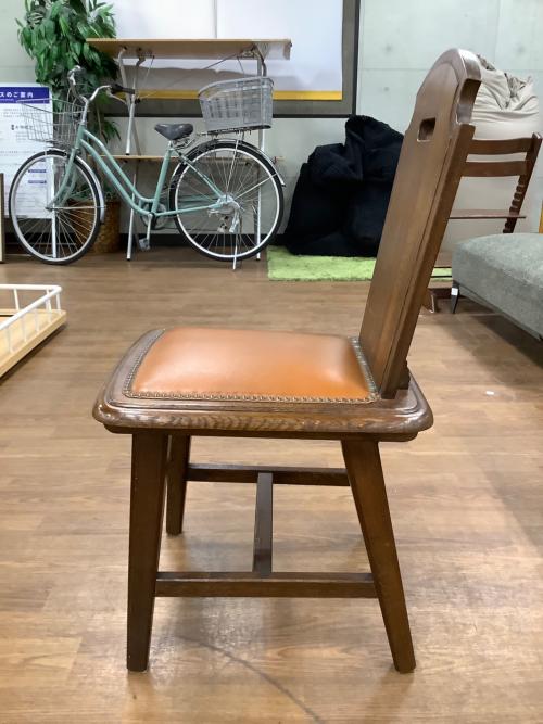 アンティークチェア ブラウン×オレンジ