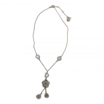 Dior ネックレス フラワーモチーフ シルバー