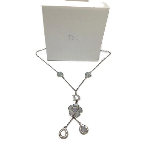 Dior ネックレス フラワーモチーフ シルバー