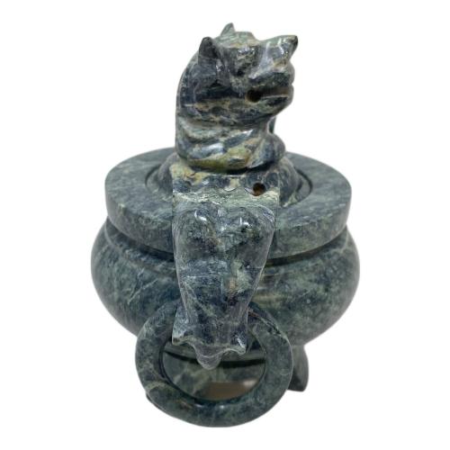 中国古美術 獅子摘香炉 大理石