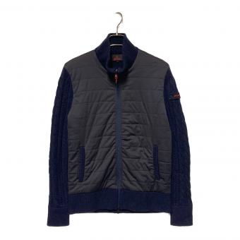 WINDBLOCK FZ CABLE KNIT ゴルフウェア BRG183111 メンズ SIZE M ネイビー