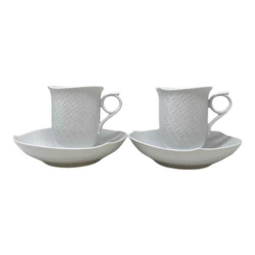 Meissen カップ&ソーサー 波の戯れホワイト