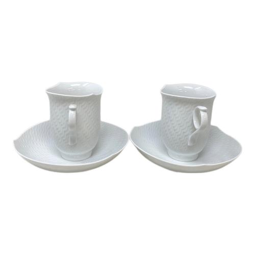 Meissen カップ&ソーサー 波の戯れホワイト