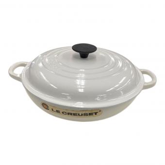 LE CREUSET (ルクルーゼ) キャセロール SIZE 26 ホワイト ビュッフェ・キャセロール