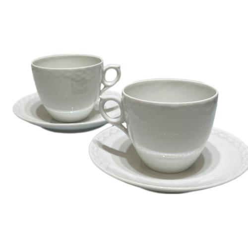 ROYAL COPENHAGEN (ロイヤル・コペンハーゲン) カップ&ソーサー ホワイトフルーテッド ハーフレース 2Pセット