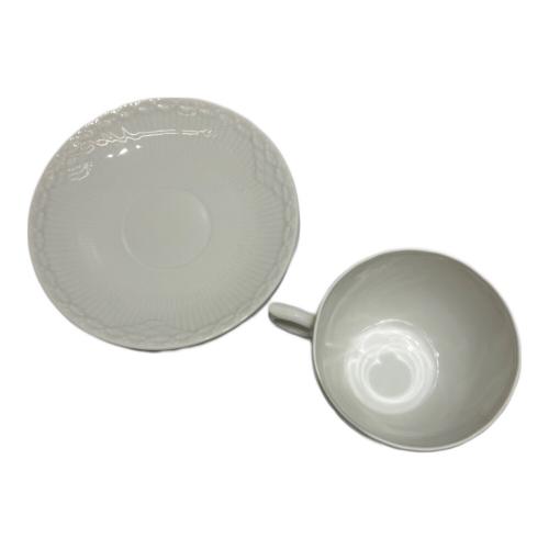 ROYAL COPENHAGEN (ロイヤル・コペンハーゲン) カップ&ソーサー ホワイトフルーテッド ハーフレース 2Pセット