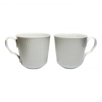ROYAL COPENHAGEN (ロイヤル・コペンハーゲン) マグカップ ホワイトフルーテッド 2Pセット