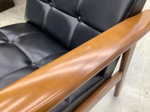 カリモク60 (カリモクロクマル) Kチェア ブラック×ブラウン 1シーター