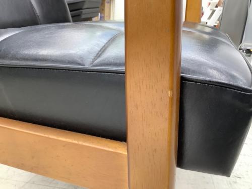 カリモク60 (カリモクロクマル) Kチェア ブラック×ブラウン 1シーター