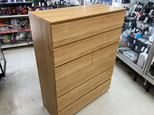 ニトリ 6段チェスト ベージュ クエス