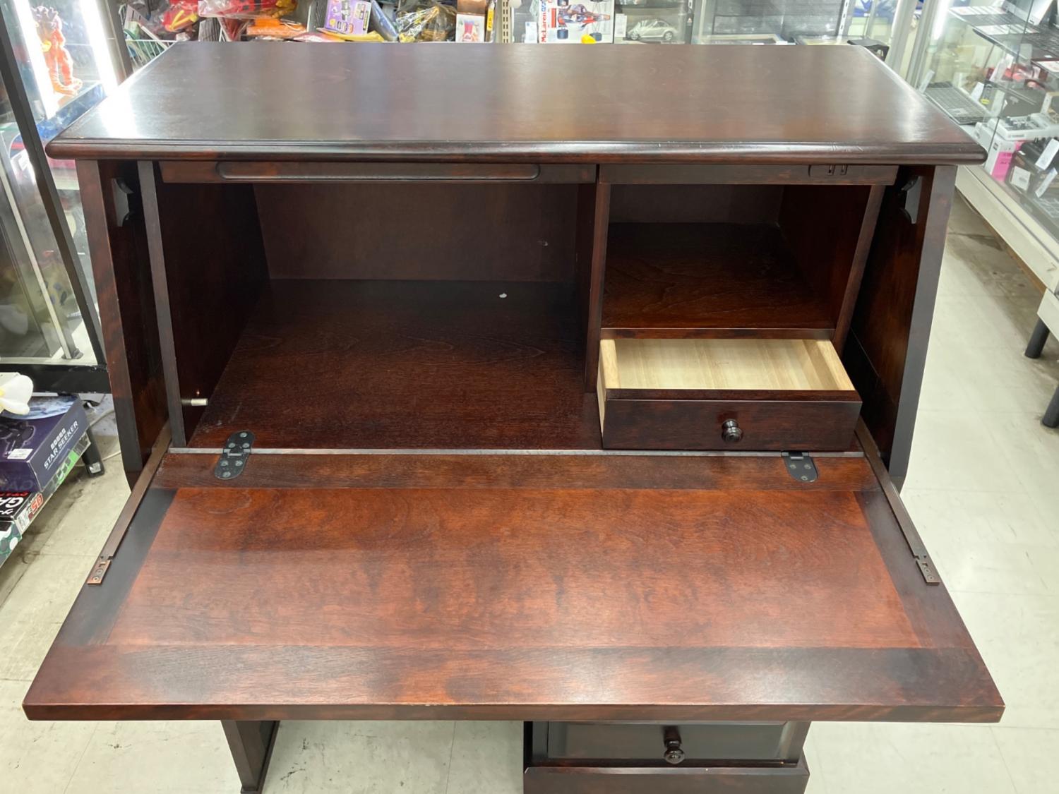 勇峰工芸 (-) ライティングビューロー ブラウン 椅子付｜トレファクONLINE