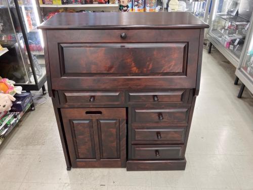 勇峰工芸 (-) ライティングビューロー ブラウン 椅子付