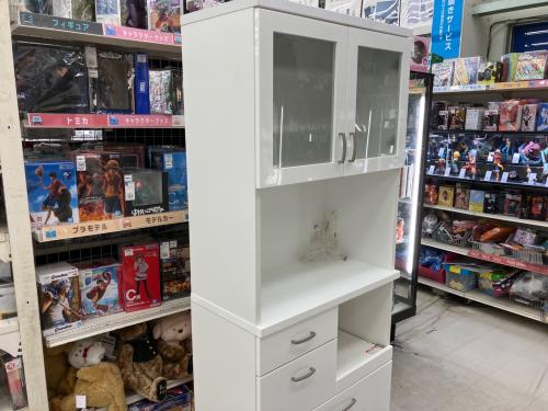 ニトリ レンジボード ホワイト 2枚扉 COPAIN 80 幅:約80㎝