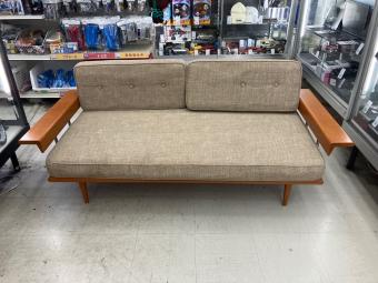 ACME Furniture (アクメファニチャー) 2.5人掛けソファー グレー×ブラウン ファブリック CARDIFF SOFA