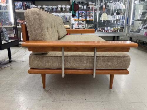 ACME Furniture (アクメファニチャー) 2.5人掛けソファー グレー×ブラウン ファブリック CARDIFF SOFA