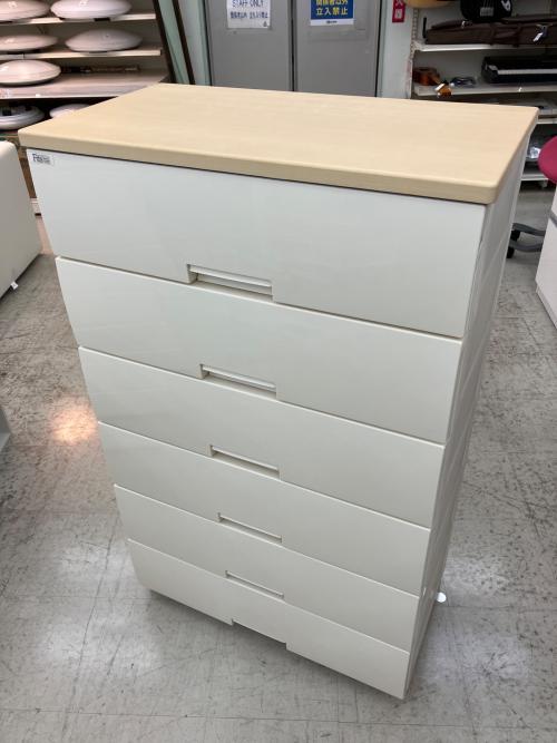 FITS (フィッツ) プラチェスト ナチュラル×ベージュ 6段