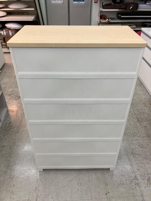 FITS (フィッツ) プラチェスト ナチュラル×ベージュ 6段