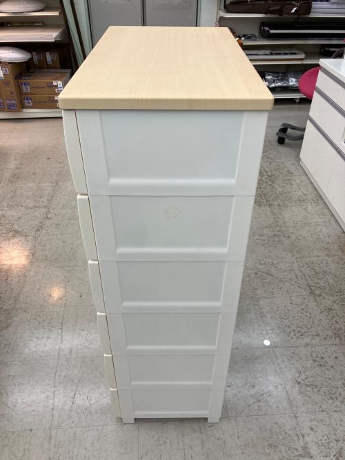 FITS (フィッツ) プラチェスト ナチュラル×ベージュ 6段