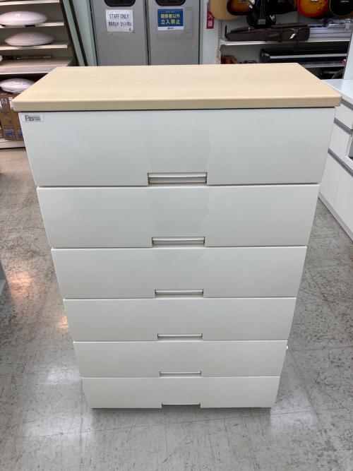 FITS (フィッツ) プラチェスト ナチュラル×ベージュ 6段