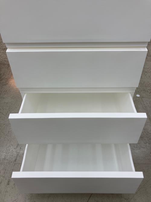 ウッドトップチェスト ホワイト 5段