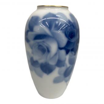 大倉陶園 (オオクラトウエン) 花瓶 ブルーローズ 15cm 未使用品