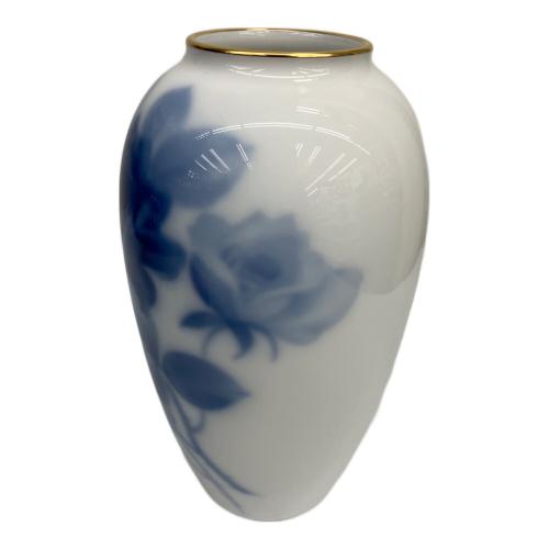 大倉陶園 (オオクラトウエン) 花瓶 ブルーローズ 15cm 未使用品