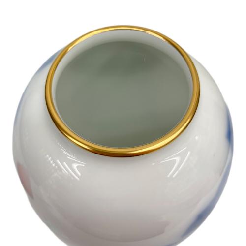 大倉陶園 (オオクラトウエン) 花瓶 ブルーローズ 15cm 未使用品