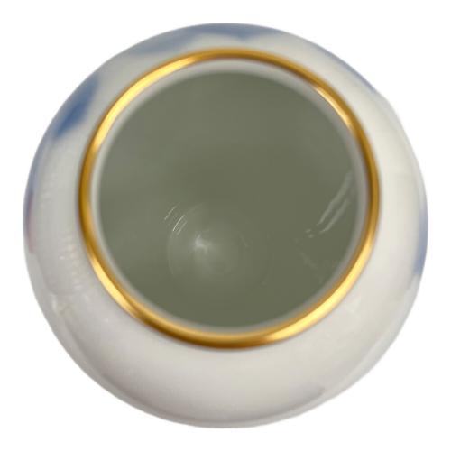 大倉陶園 (オオクラトウエン) 花瓶 ブルーローズ 15cm 未使用品