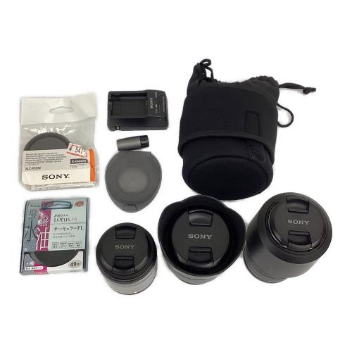 SONY (ソニー) ミラーレス一眼カメラ ※3.5-5.6/16-50・E3.5/30 MACRO・4.5-6.3/55-210・4/10-18 ILCE-6000 ■