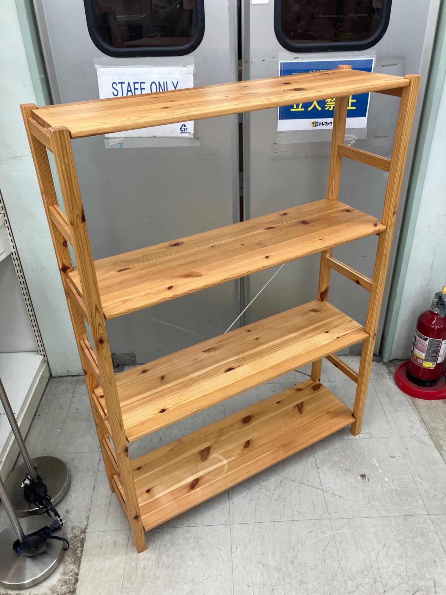 無印良品　パイン材　収納棚　4段 無印良品 パイン材 棚4段